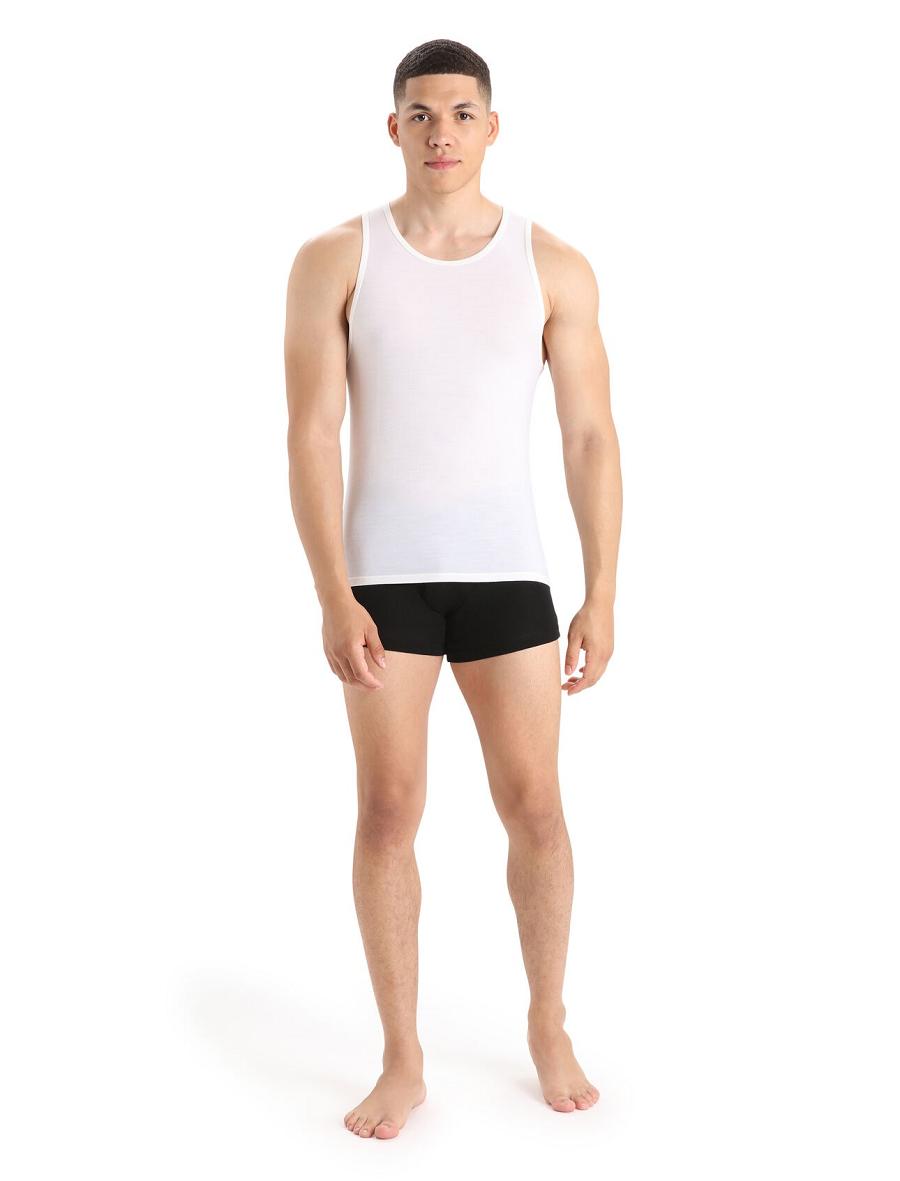 Bielizny Icebreaker Merino Anatomica Tank Top Męskie Białe | PL 1661LISH